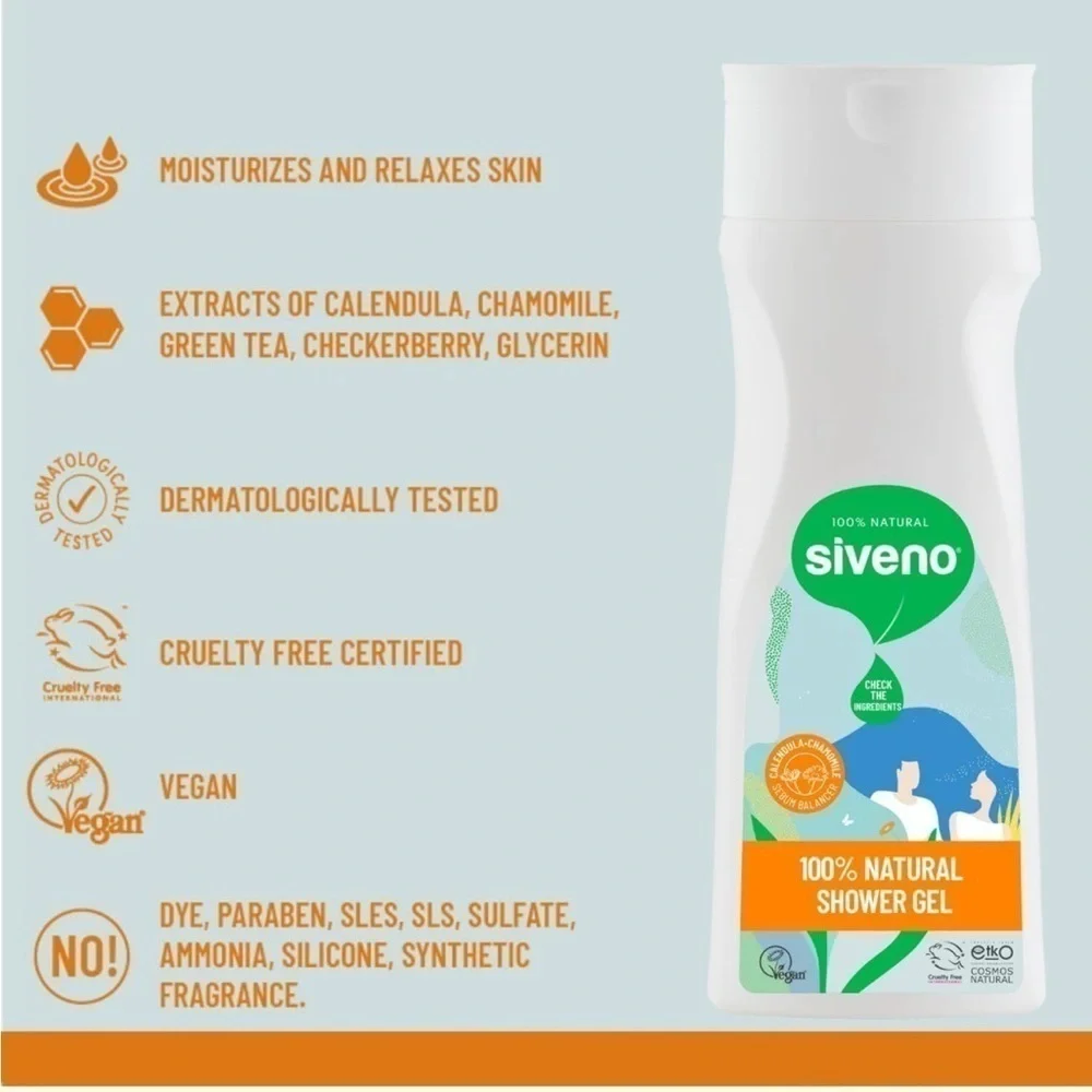 Brand New Set of 100% Natural Roll-On Deodorant & Shower Gel Vegan Nourishing